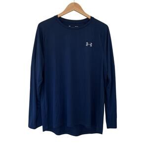 Under Armour Navy Blue Loose Fit Long Sleeve Shirt Sz L
